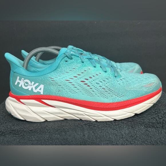 Hoka One One Womens Clifton 8 1119394 AEBL Blue Running Shoes Sneakers Size 9.5 - Picture 2 of 10